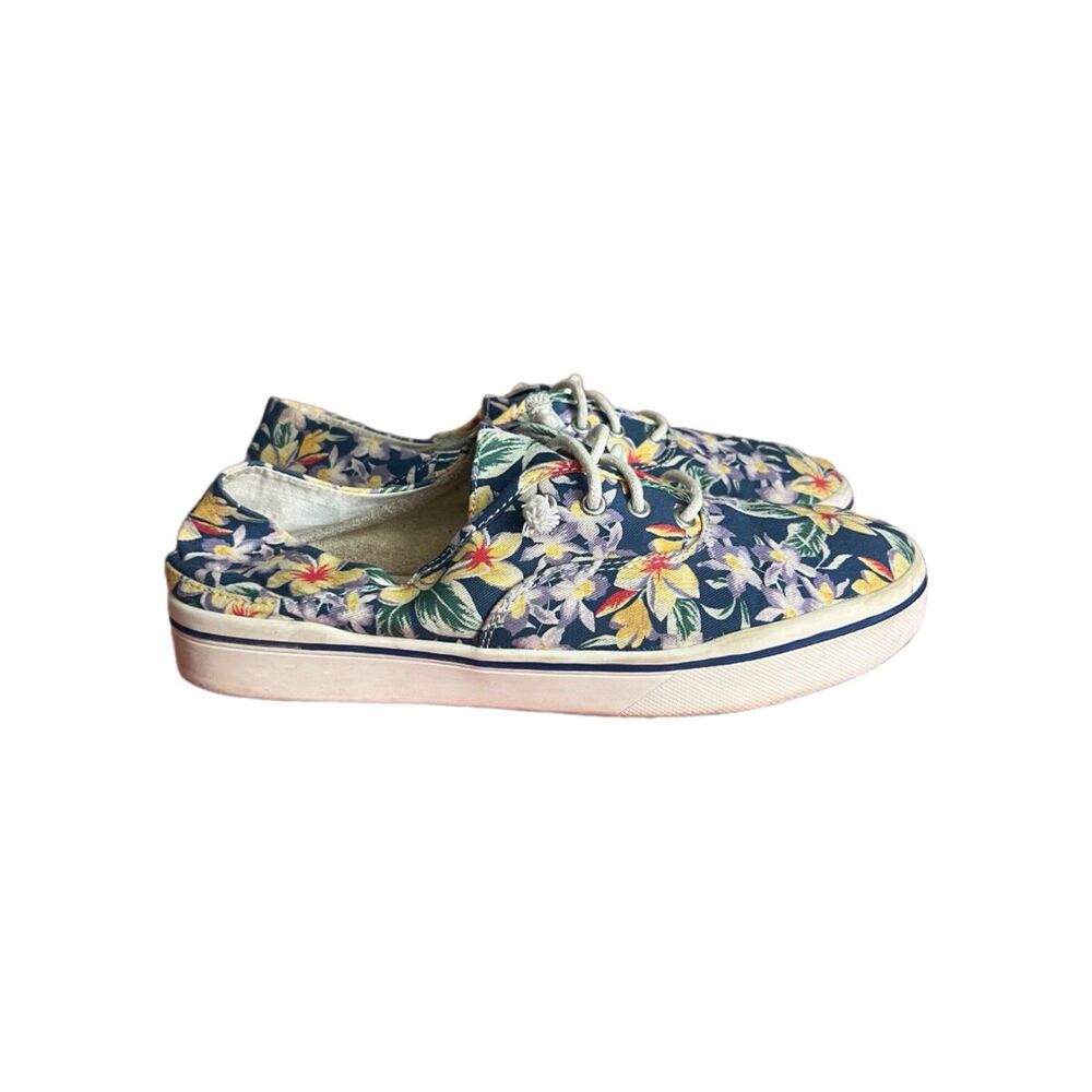 Madlove Kendra Lace-up Canvas Sneakers Tropical Print - Picture 6 of 7